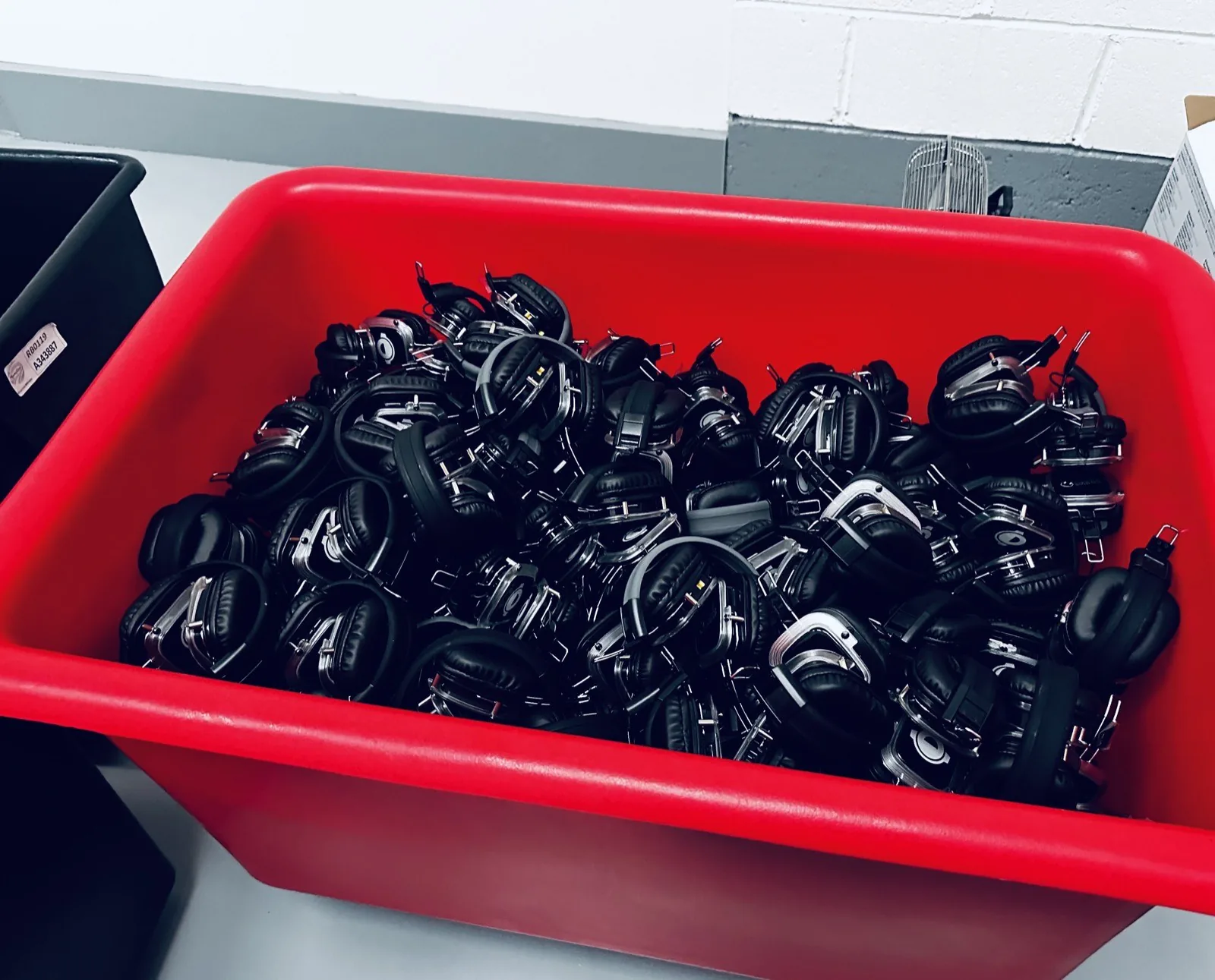 Hundreds of SilentBeats headphones in storage