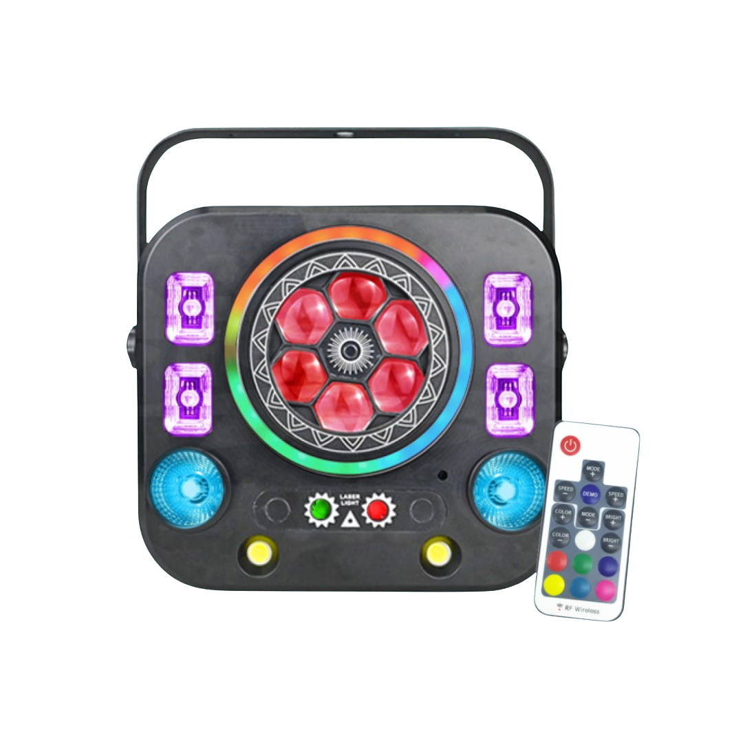 Professional LED disco lights for silent disco events