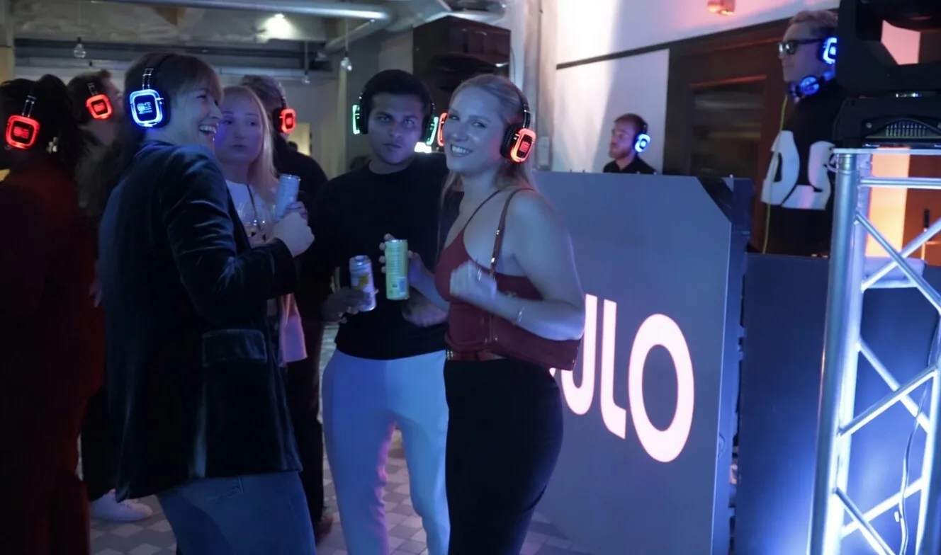 Corporate silent disco event