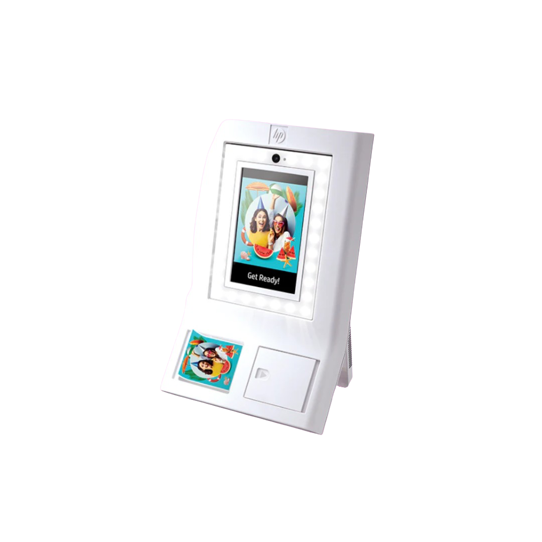 Party photo booth for capturing event memories